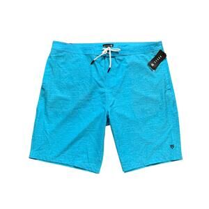 Veece Boardshorts Mens 40 Peacock Blue Stretch Unlined Beach Swim Surf Surfing